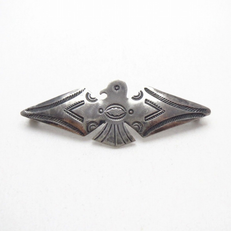 【Ganscraft】 Antique Thunderbird Shape Slug Silver Pin c.1930