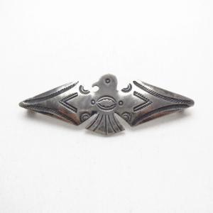 【Ganscraft】 Antique Thunderbird Shape Slug Silver Pin c.1930
