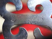 【NAVAJO GUILD】Vintage Casted Heavy Silver Wide Cuff c.1950