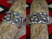 【NAVAJO GUILD】Vintage Casted Heavy Silver Wide Cuff c.1950