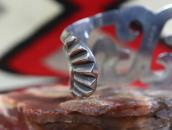【NAVAJO GUILD】Vintage Casted Heavy Silver Wide Cuff c.1950
