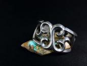 【NAVAJO GUILD】Vintage Casted Heavy Silver Wide Cuff c.1950