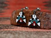 Antique Santo Domingo Thunderbird Screw-back Earring  c.1940