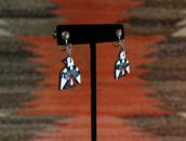 Antique Santo Domingo Thunderbird Screw-back Earring  c.1940