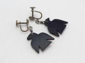 Antique Santo Domingo Thunderbird Screw-back Earring  c.1940