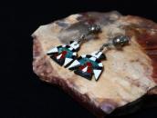 Antique Santo Domingo Thunderbird Screw-back Earring  c.1940