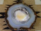 Atq Navajo Orange/Black PetrifiedWood Small Cuff  c.1945～