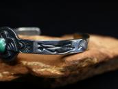 Atq Thunderbird Applique Small Cuff Bracelet w/TQ c.1930～