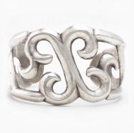 【NAVAJO GUILD】Vintage Casted Heavy Silver Wide Cuff c.1950