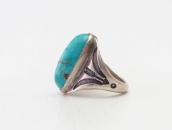 Atq Navajo Arrows Stamped Ring w/High Dome Turquoise c.1930～