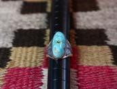 Atq Navajo Arrows Stamped Ring w/High Dome Turquoise c.1930～