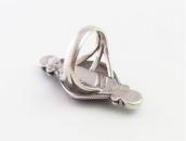 Vtg Navajo Rhombus Shape Jet & Turquoise Silver Ring c.1940～