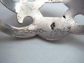 【NAVAJO GUILD】Vintage Sand Casted Silver Wide Cuff  c.1950