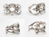 【NAVAJO GUILD】Vintage Sand Casted Silver Wide Cuff  c.1950