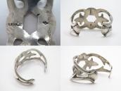 【NAVAJO GUILD】Vintage Sand Casted Silver Wide Cuff  c.1950