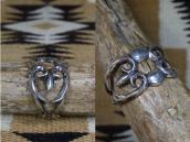 【NAVAJO GUILD】Vintage Sand Casted Silver Wide Cuff  c.1950