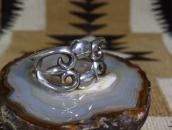 【NAVAJO GUILD】Vintage Sand Casted Silver Wide Cuff  c.1950