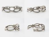 Vintage Navajo Tufa or Sand Casted Silver Cuff c.1940～