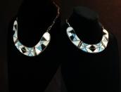 Vintage Zuni Multi-Stone Inlay Breastplate Necklace  c.1970