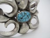 Attr. to【NAVAJO GUILD】Casted Cuff w/No.8 Turquoise  c.1940～