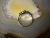 Atq Navajo Arrows Stamped Tourist Ring w/Turquoise c.1930～