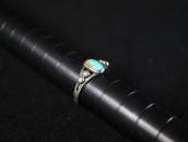 Atq Navajo Arrows Stamped Tourist Ring w/Turquoise c.1930～