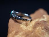 Atq Navajo Arrows Stamped Tourist Ring w/Turquoise c.1930～