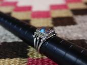 Vtg Navajo Split Shank Ring w/Replaced Sq. Bisbee TQ c.1940～
