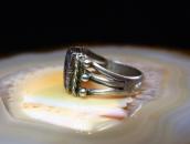 Vtg Navajo Split Shank Ring w/Replaced Sq. Bisbee TQ c.1940～