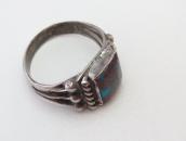 Vtg Navajo Split Shank Ring w/Replaced Sq. Bisbee TQ c.1940～