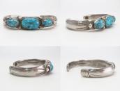 Antique Navajo Heavy Ingot Silver Worn Cuff  w/TQ  c.1930～