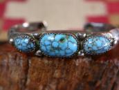 Antique Navajo Heavy Ingot Silver Worn Cuff  w/TQ  c.1930～