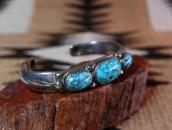 Antique Navajo Heavy Ingot Silver Worn Cuff  w/TQ  c.1930～