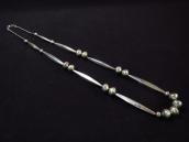 【Joe H. Quintana】 Cochiti Vintage Silver Bead Long Necklace
