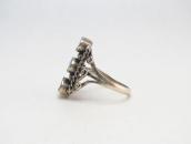 Vintage Navajo Blue Gem Turquoise Row Silver Ring  c.1950～