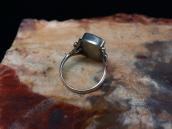 Vintage Navajo Blue Gem Turquoise Row Silver Ring  c.1950～