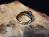 Atq "Navajo Pearl" Face Stamped Silver Tourist Ring  c.1935～