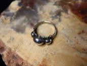 Atq "Navajo Pearl" Face Stamped Silver Tourist Ring  c.1935～