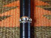 Atq "Navajo Pearl" Face Stamped Silver Tourist Ring  c.1935～