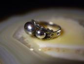 Atq "Navajo Pearl" Face Stamped Silver Tourist Ring  c.1935～
