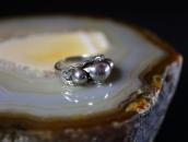 Atq "Navajo Pearl" Face Stamped Silver Tourist Ring  c.1935～