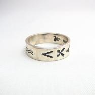 BELL TRADING Antique Various Stamped Silver Ring  c.1950～