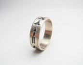 BELL TRADING Antique Various Stamped Silver Ring  c.1950～