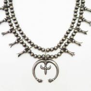 【Harry Morgan】Navajo Squash Blossom Naja Necklace  c.1980～