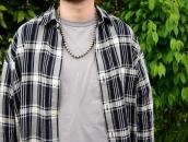 Vtg "Navajo Pearl" Silver Beaded Gradient Necklace  c.1950～