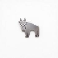 Atq Stamped "Glacier Park Goat" Small Pin in Silver c.1935～➁