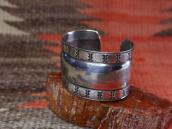 Vtg Attributed to【NAVAJO GUILD】 Stamped Wide Cuff  c.1940