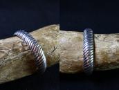 Atq Navajo Bias Filed Heavy Ingot Silver Cuff Bracelt c.1940
