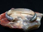 Atq Navajo Bias Filed Heavy Ingot Silver Cuff Bracelt c.1940