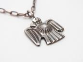 Atq Navajo Stamped Thunderbird Small Top Necklace  c.1930～